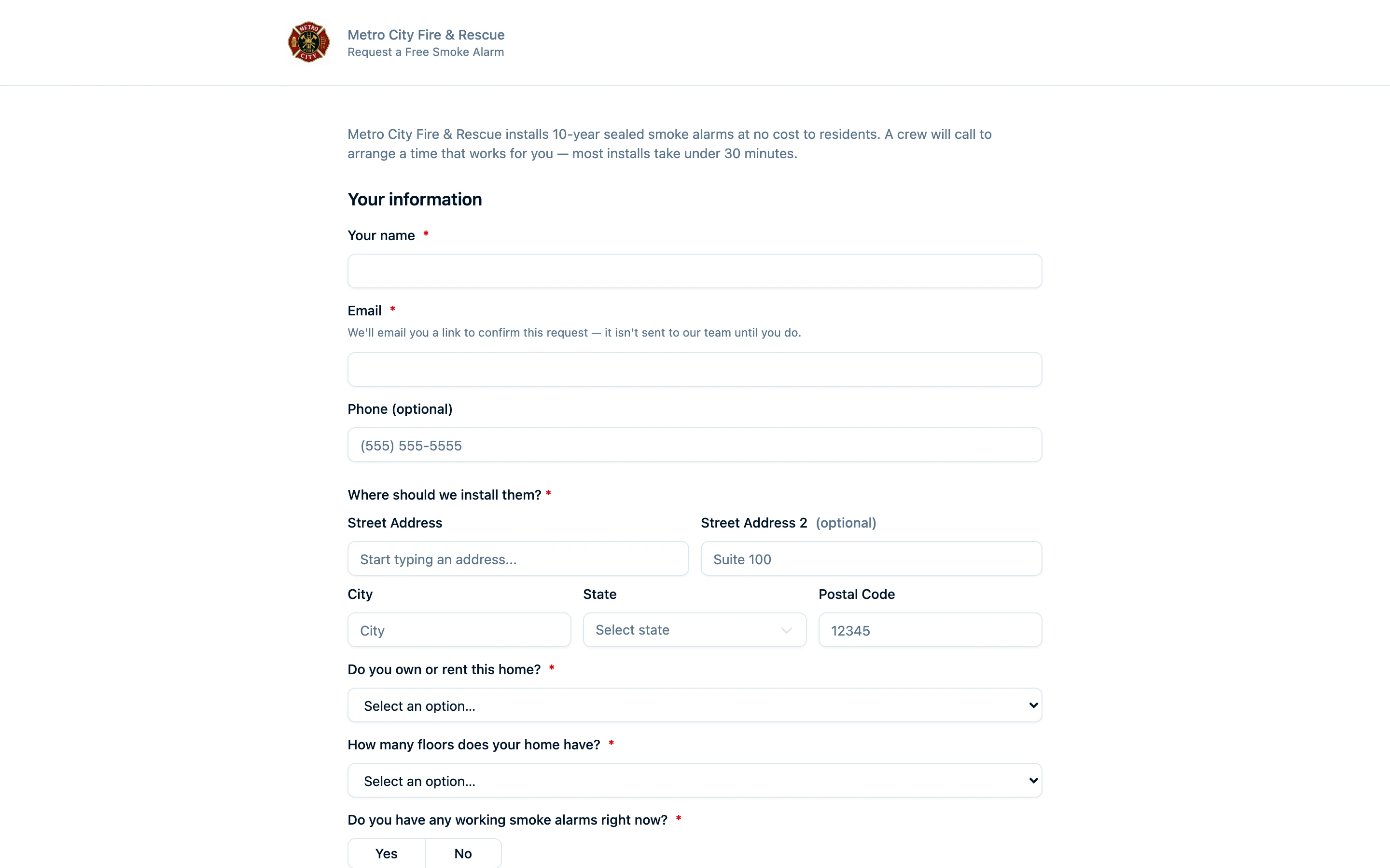 Public CRR request form